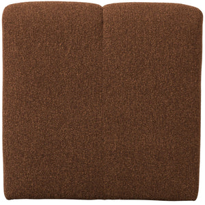 WOOOD Mojo eetkamerbank 84 cm met rugleuning bouclé Roestbruin Melange