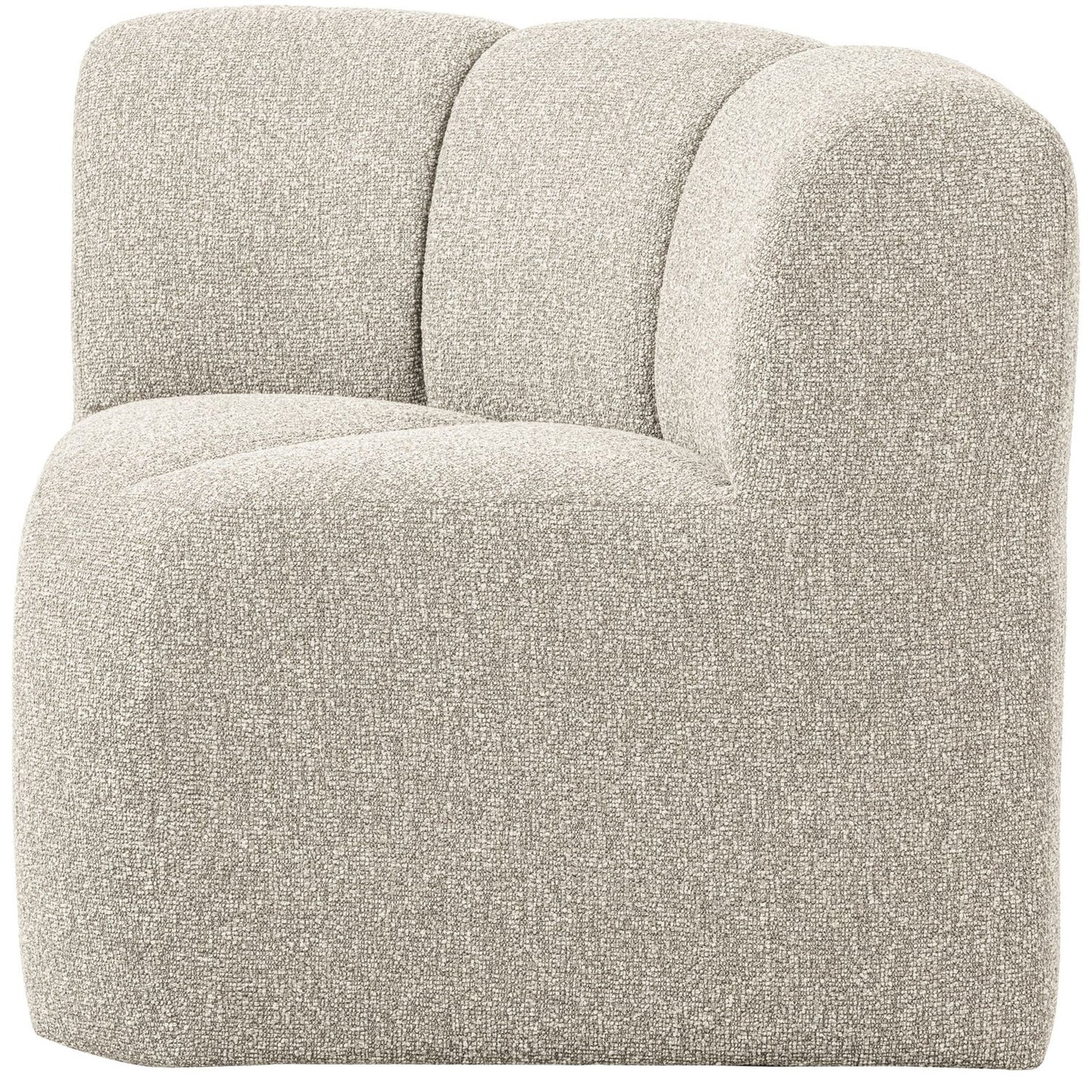 WOOOD Mojo eetkamerbank hoekelement bouclé Beige Melange