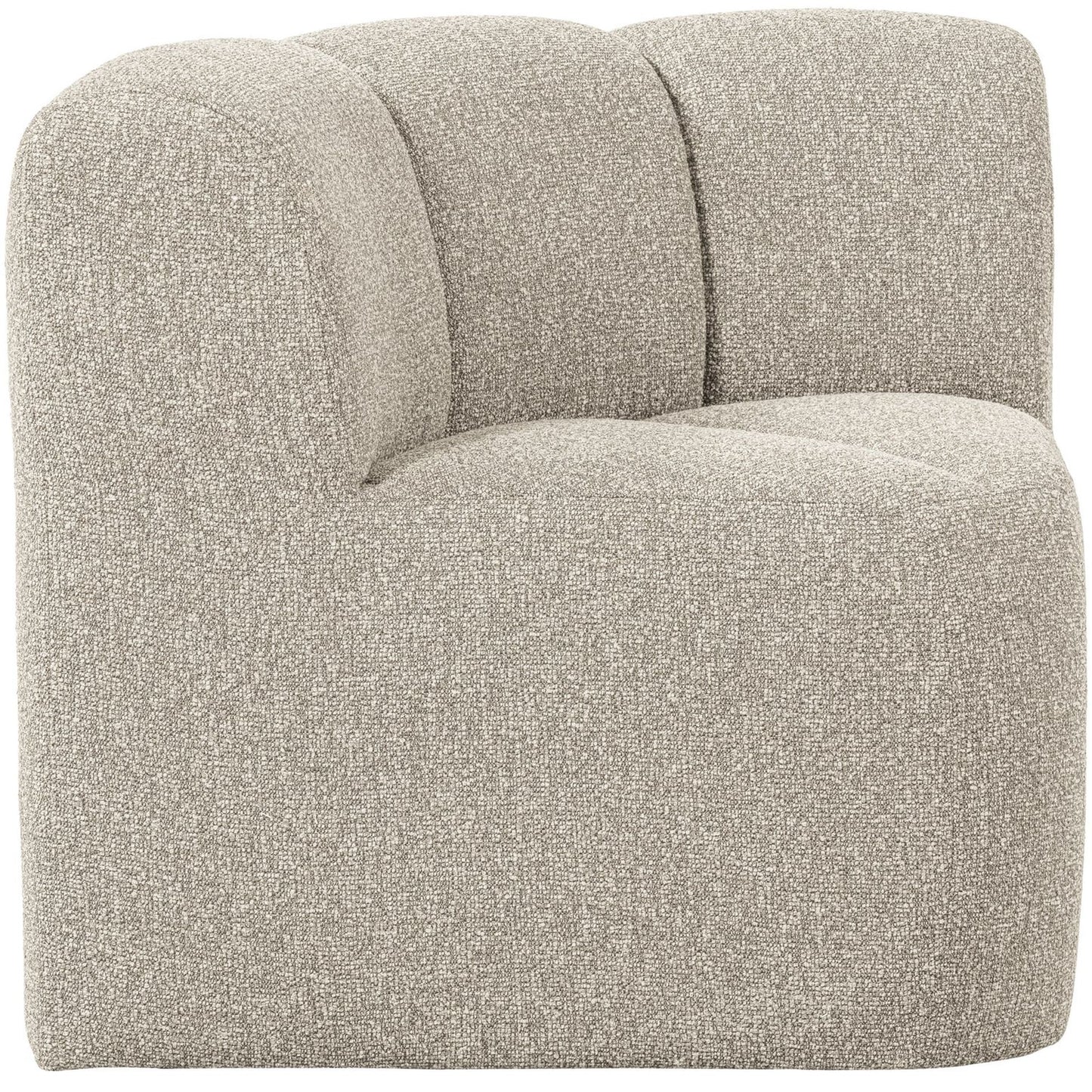 WOOOD Mojo eetkamerbank hoekelement bouclé Beige Melange
