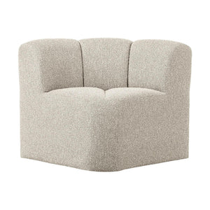 WOOOD Mojo eetkamerbank hoekelement bouclé Beige Melange