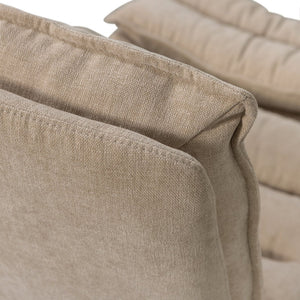 WOOOD Kube fauteuil met hocker Naturel