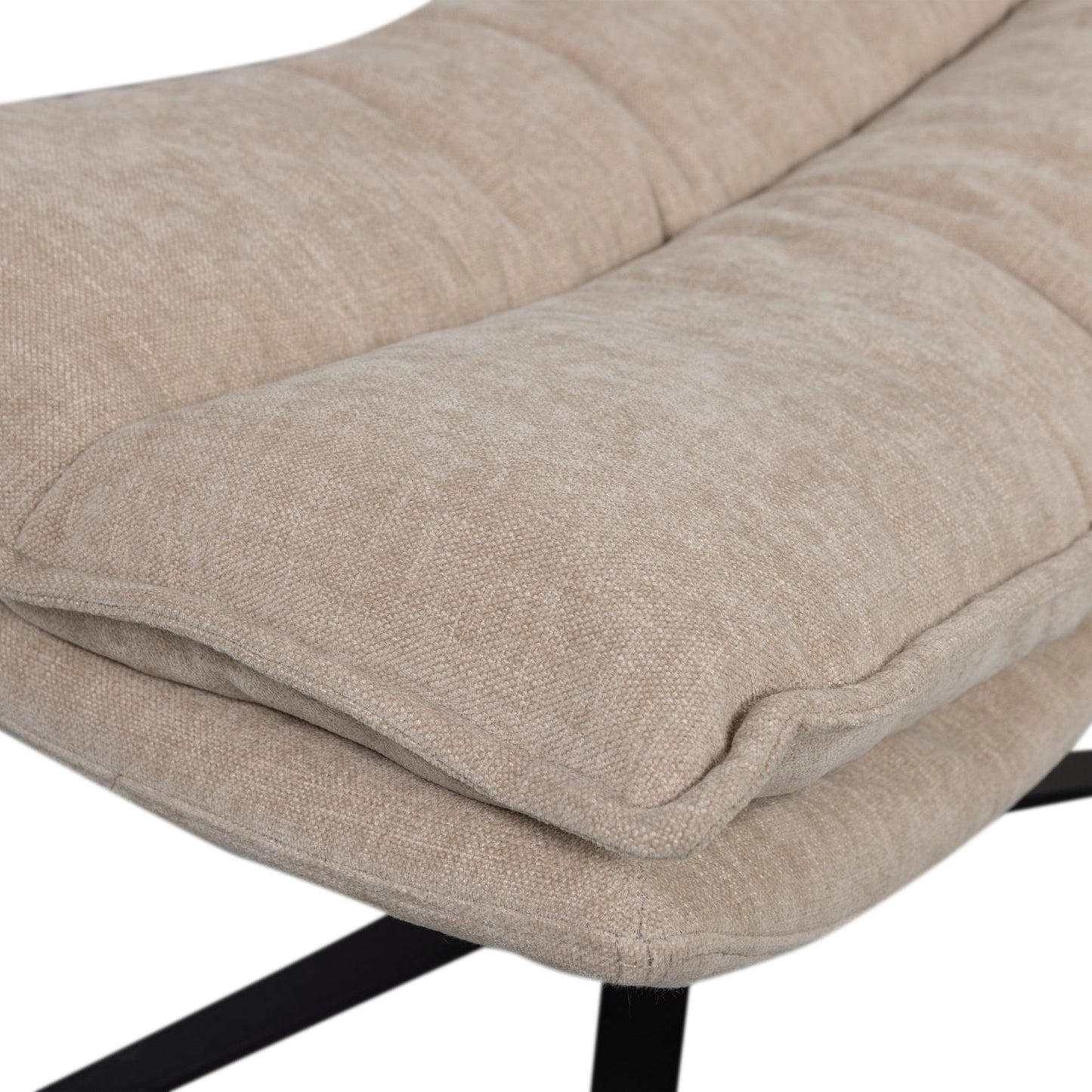 WOOOD Kube fauteuil met hocker Naturel