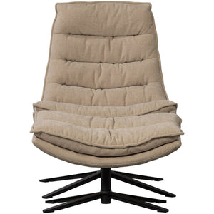 WOOOD Kube fauteuil met hocker Naturel