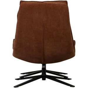 WOOOD Kube fauteuil met hocker Bruin