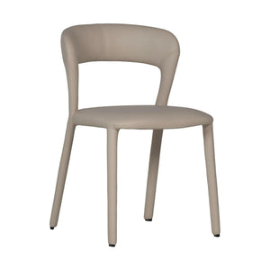 Woood Noble eetkamerstoel leer Beige