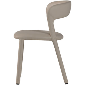Woood Noble eetkamerstoel leer Beige