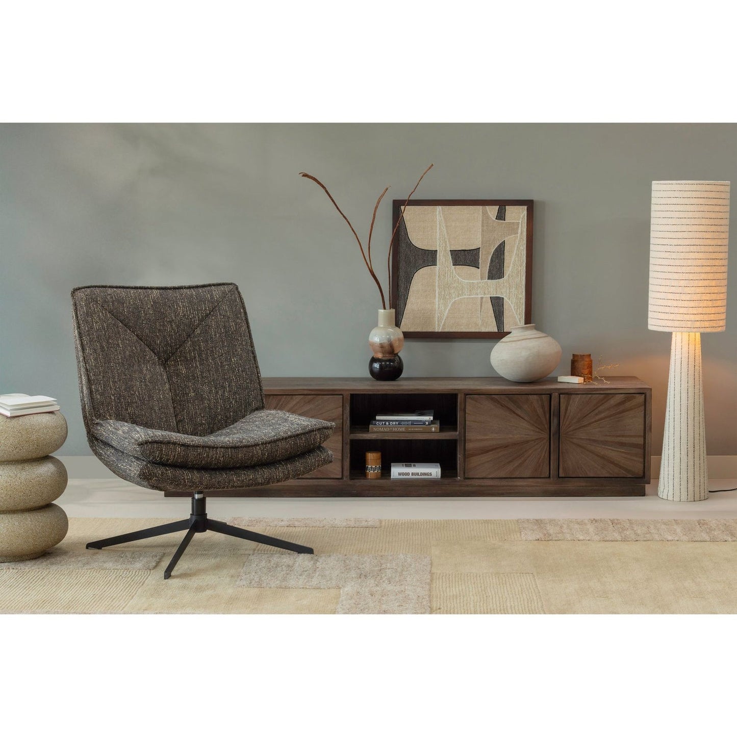 WOOOD Milaro fauteuil Bruin