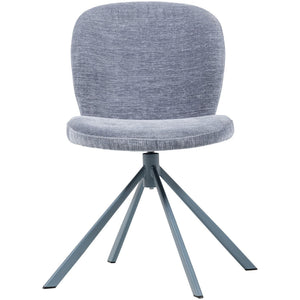 WOOOD Femke eetkamerstoel chenille Blauw