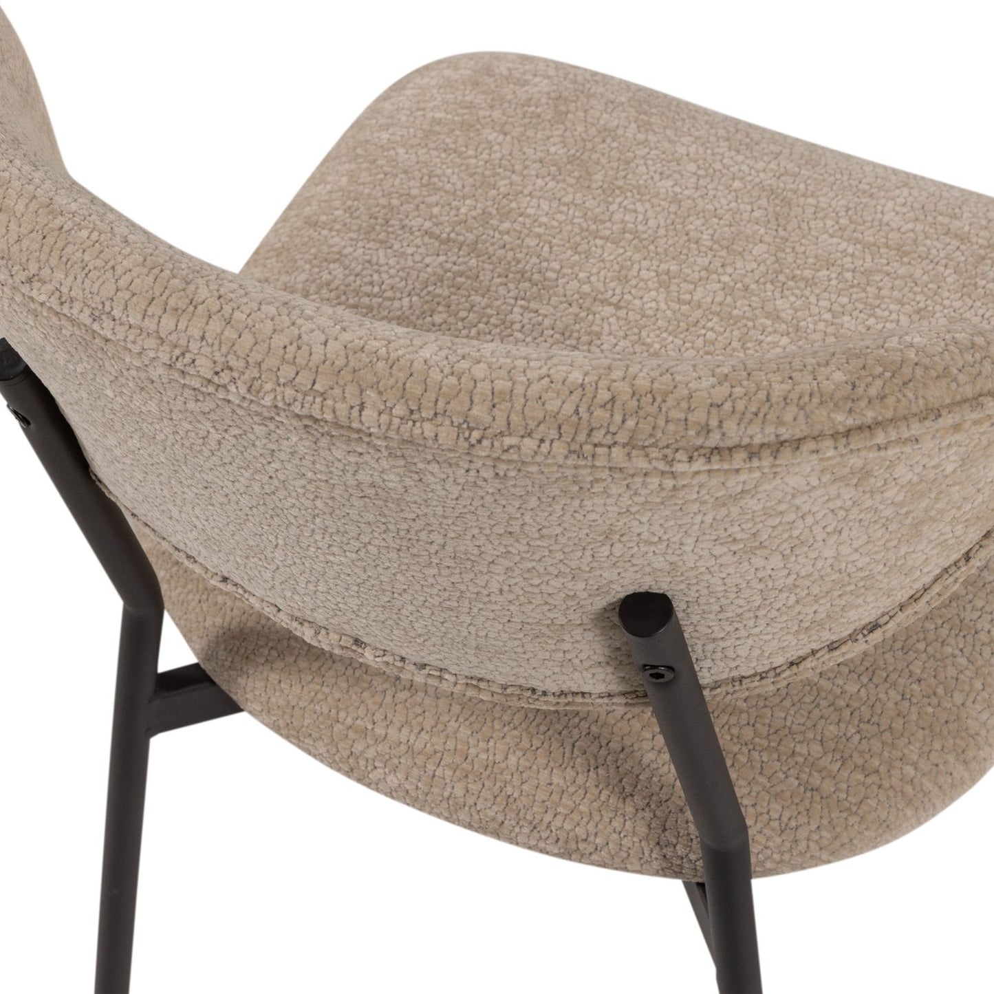 WOOOD Kjeld eetkamerstoel chenille Beige