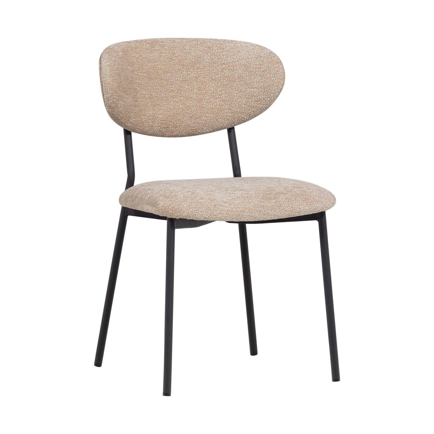 WOOOD Kjeld eetkamerstoel chenille Beige