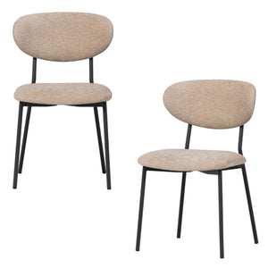 WOOOD Kjeld eetkamerstoel chenille Beige
