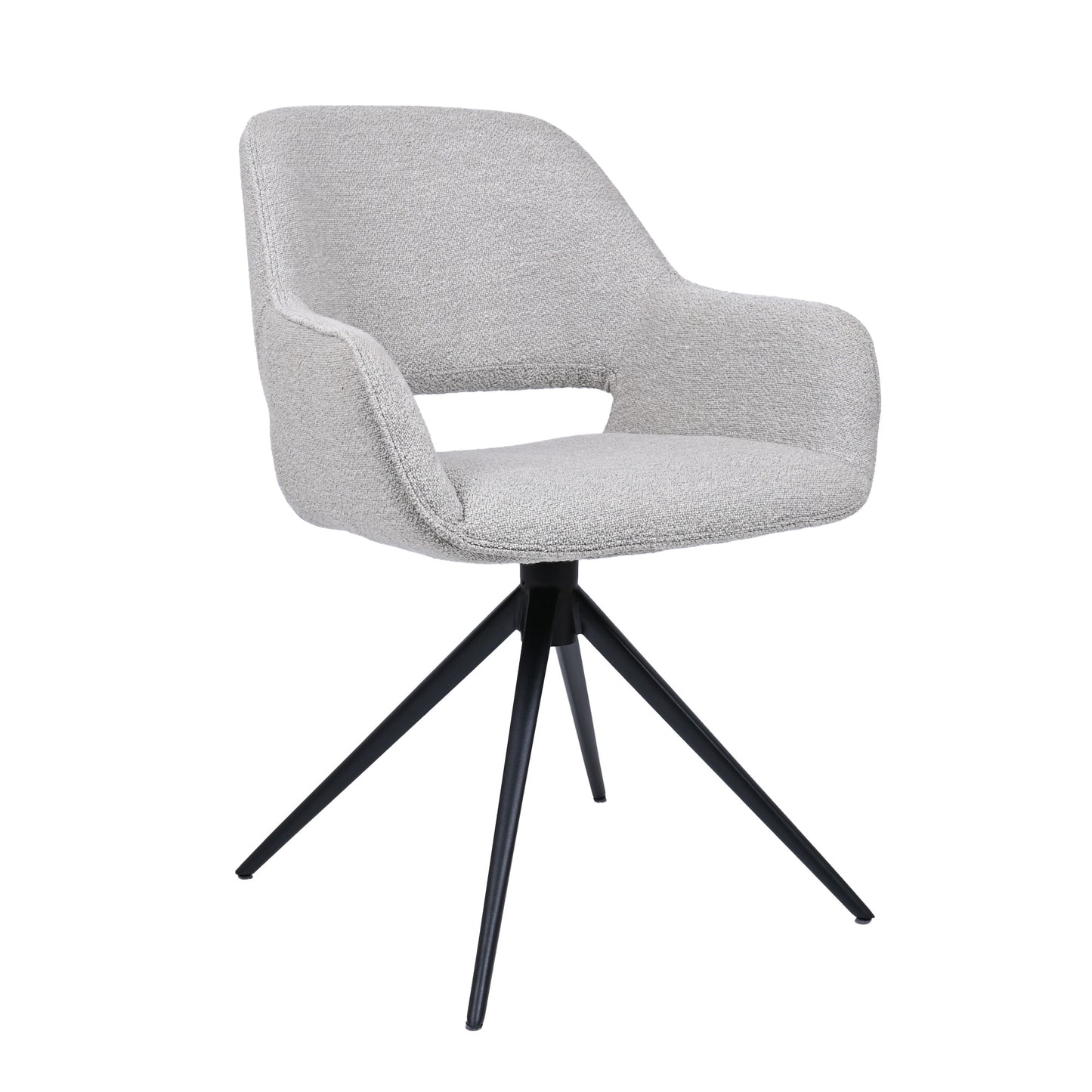 HelloChair HC09 Jex eetkamerstoel spinpoot zwart Alpine Clay