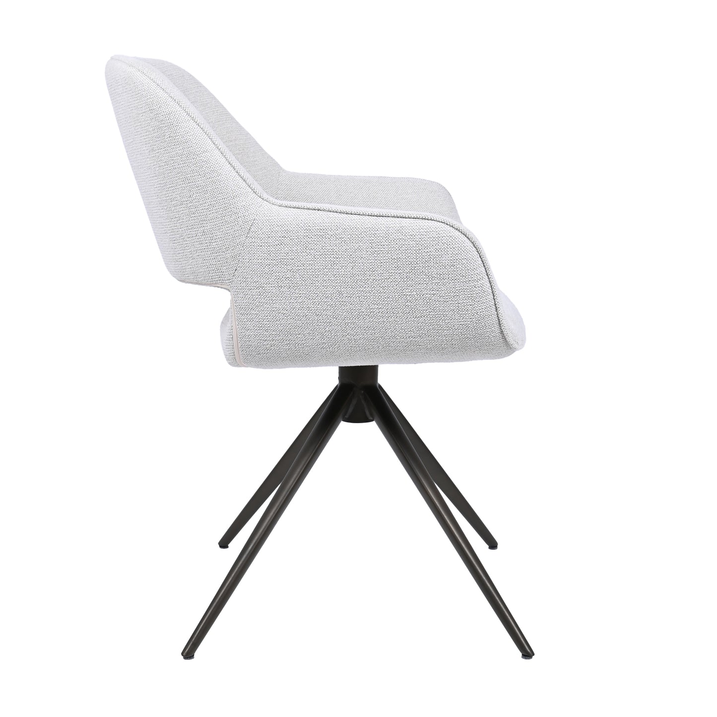 HelloChair HC09 Jex eetkamerstoel spinpoot bruin Sneak Linen