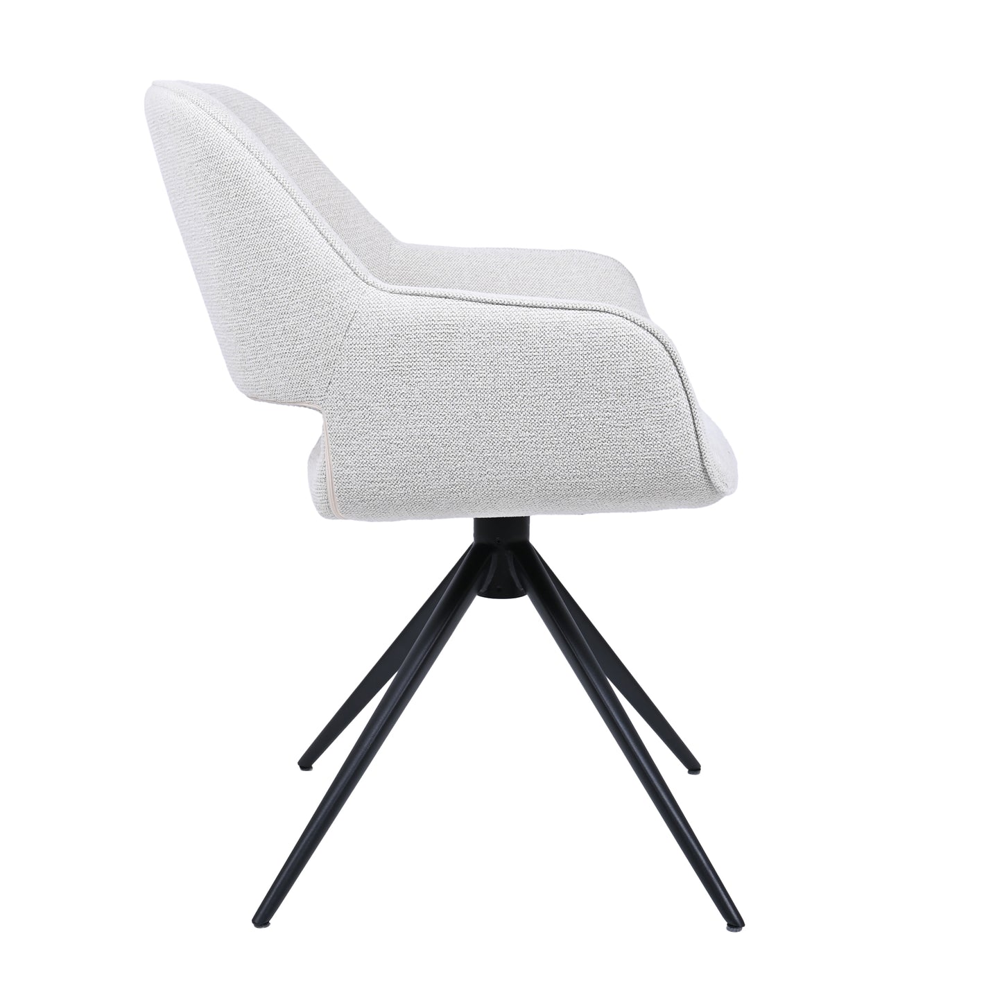 HelloChair HC09 Jex eetkamerstoel spinpoot zwart Sneak Linen
