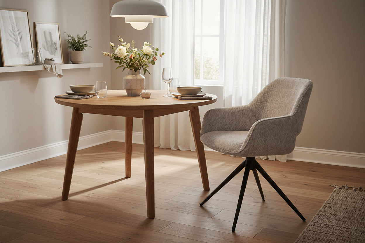 HelloChair HC09 Jex eetkamerstoel spinpoot beige Alpine Beige