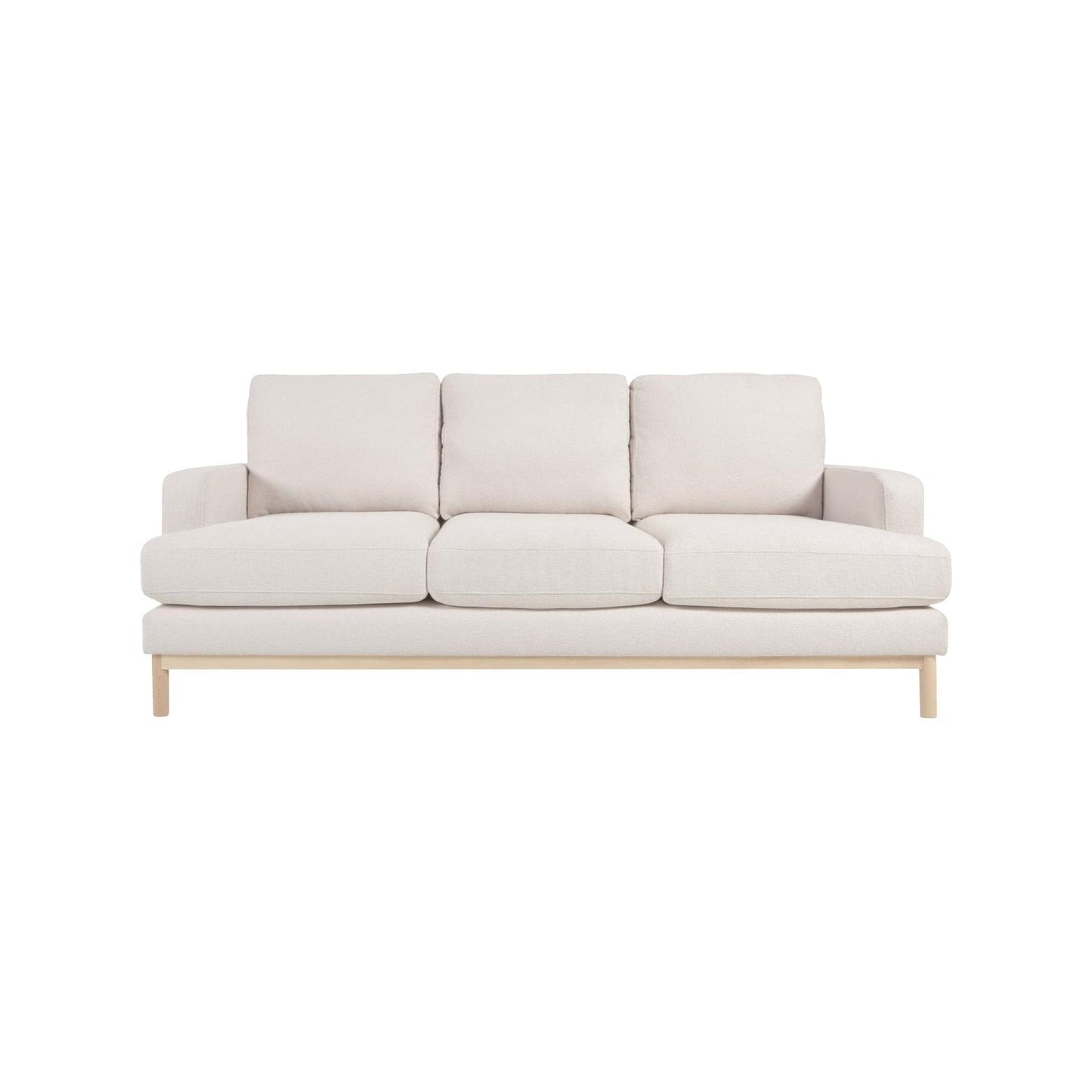 Kave Home Miheala 3-zitsbank chaise longue rechts white fleece