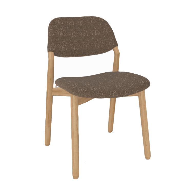 Mobitec Knut C0110 eetkamerstoel Boucle Taupe poot beuken