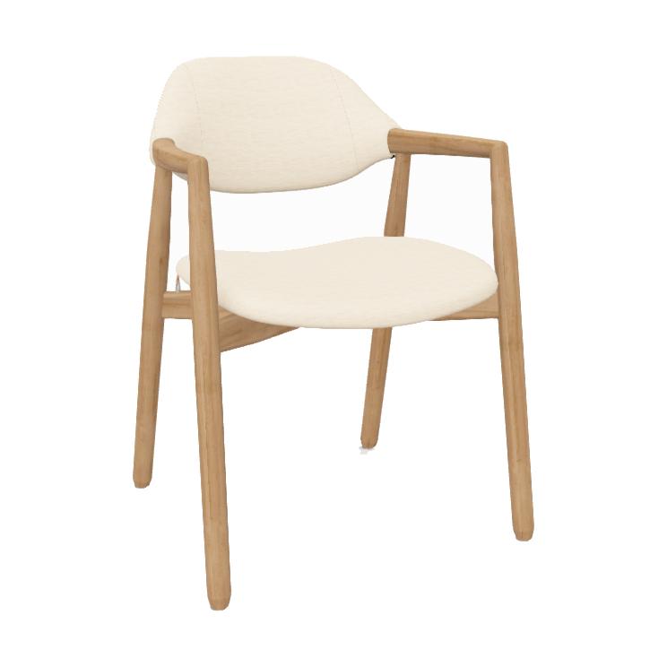 Mobitec Knut C0214 eetkamerstoel Mango Beige poot beuken