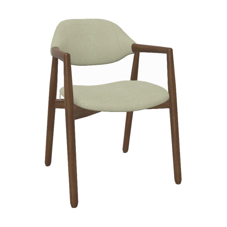 Mobitec Knut C0214 eetkamerstoel Samba Linden poot noten