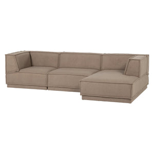 WOOOD Manu 3-zitsbank chaise longue rechts Taupe