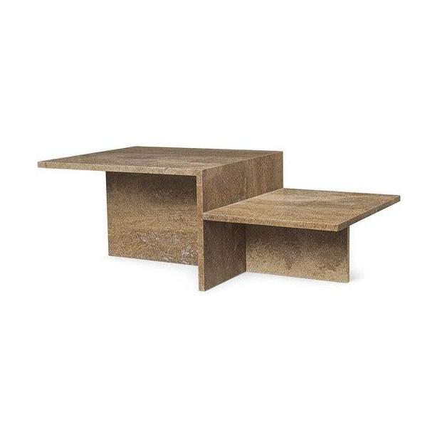 Ferm Living Distinct salontafel Dark Brown Travertine