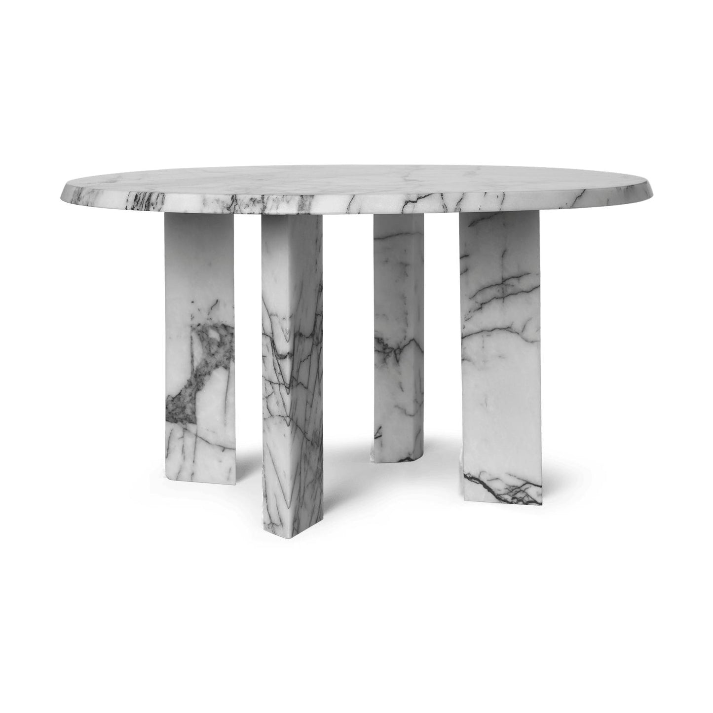 Ferm Living Taula salontafel Ø67 cm White/Charcoal