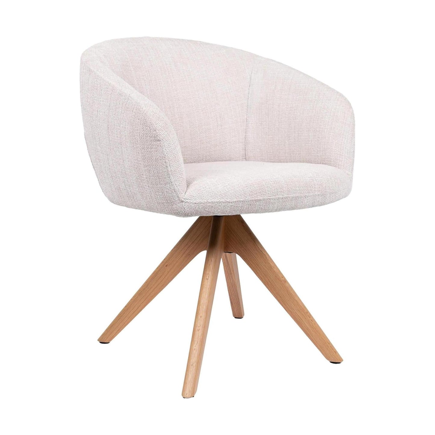HelloChair HC17 Manoa armstoel Chacha Beige spinpoot hout naturel
