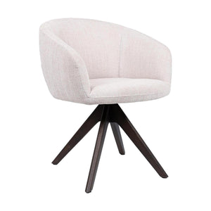 HelloChair HC17 Manoa armstoel Chacha Beige spinpoot hout walnoot