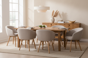 HelloChair HC17 Manoa armstoel spinpoot zwart Chacha Beige