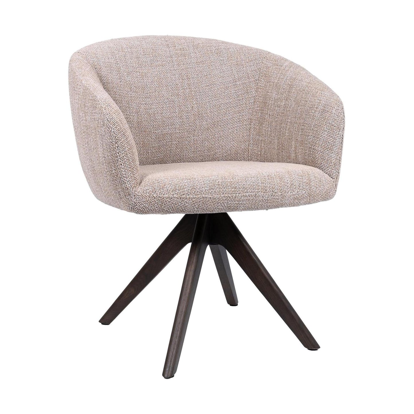 HelloChair HC17 Manoa armstoel Chacha Sand spinpoot hout walnoot