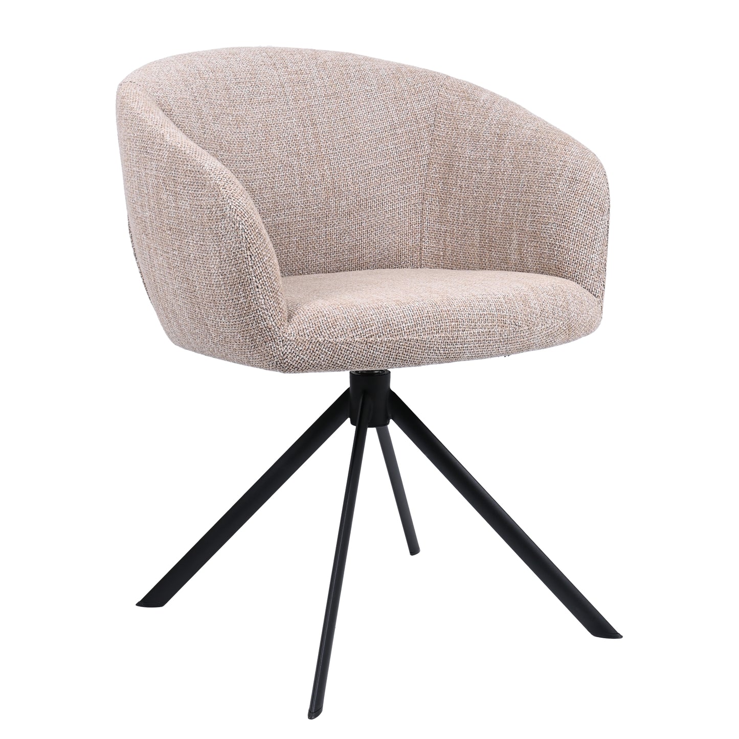 HelloChair HC17 Manoa armstoel spinpoot zwart Chacha Sand