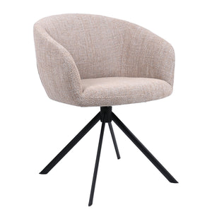 HelloChair HC17 Manoa armstoel spinpoot zwart Chacha Sand