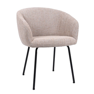 HelloChair HC17 Manoa armstoel vierpoot zwart Chacha Sand