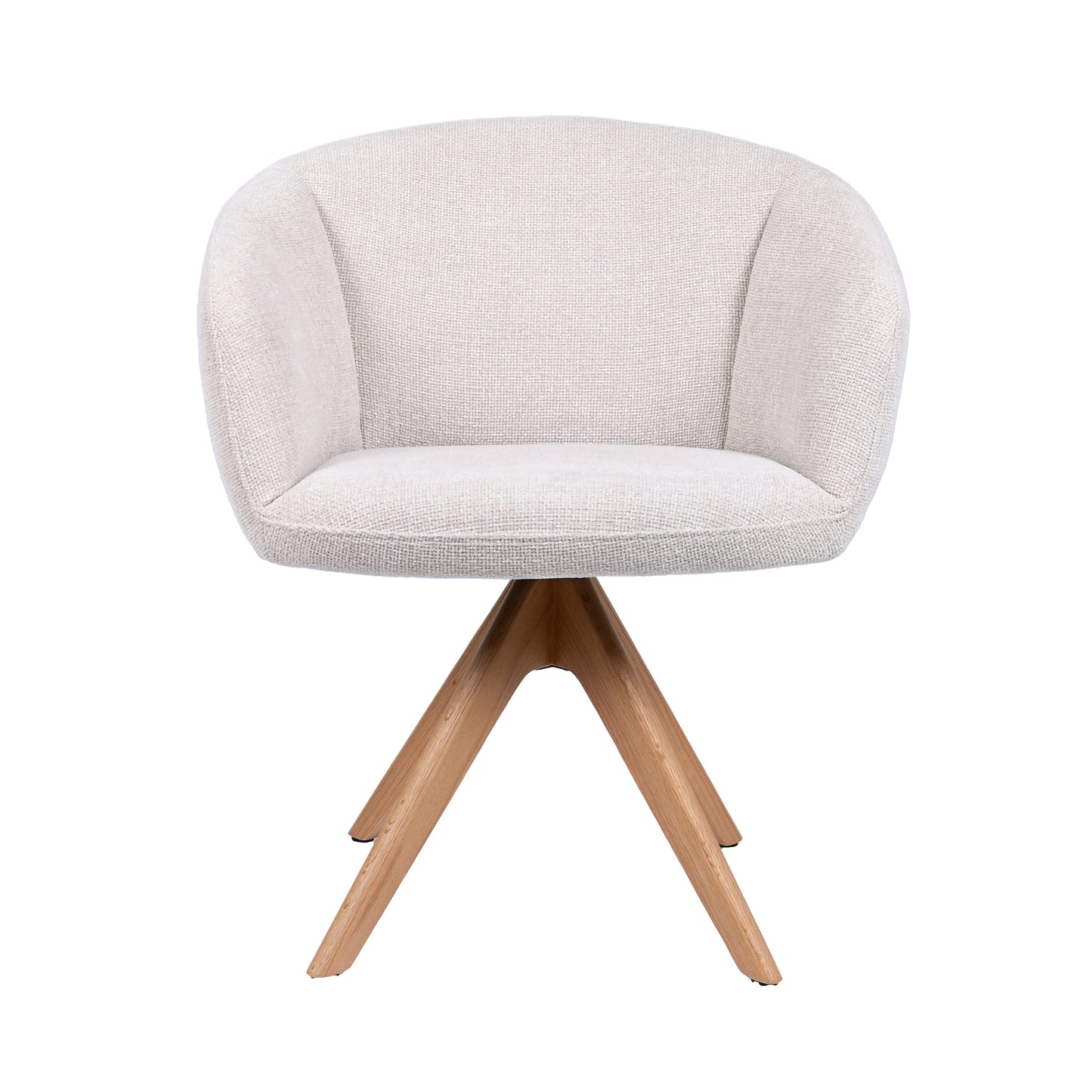 HelloChair HC17 Manoa armstoel Chacha Beige spinpoot hout naturel