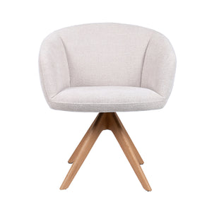 HelloChair HC17 Manoa armstoel Chacha Beige spinpoot hout naturel
