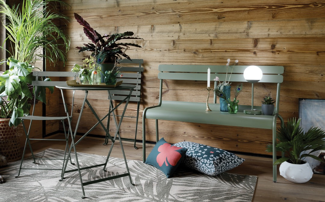 Fermob Luxembourg tuinbank met rugleuning Maya blue