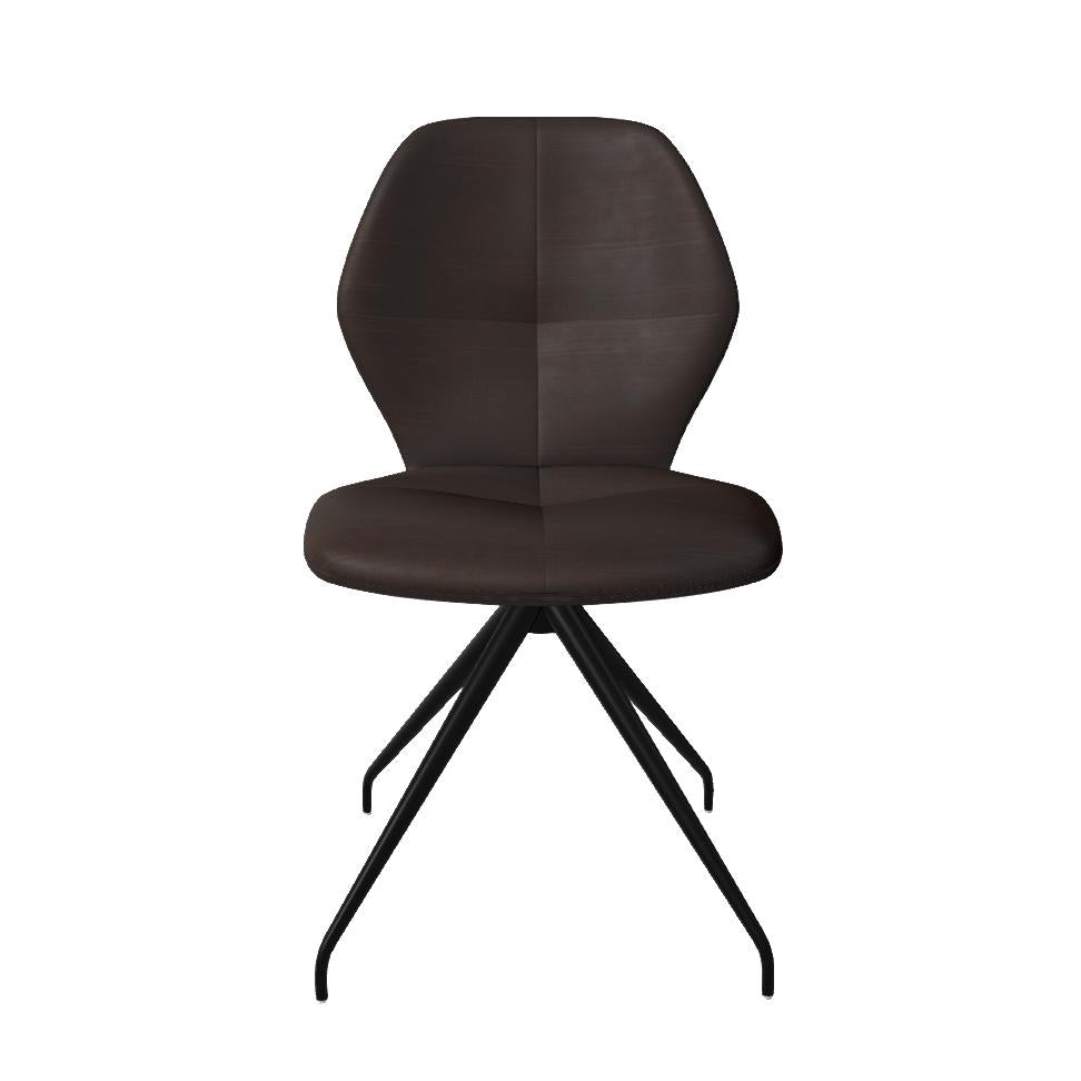 Mobitec Mood #91 M0510 eetkamerstoel Genova Coffee poot zwart