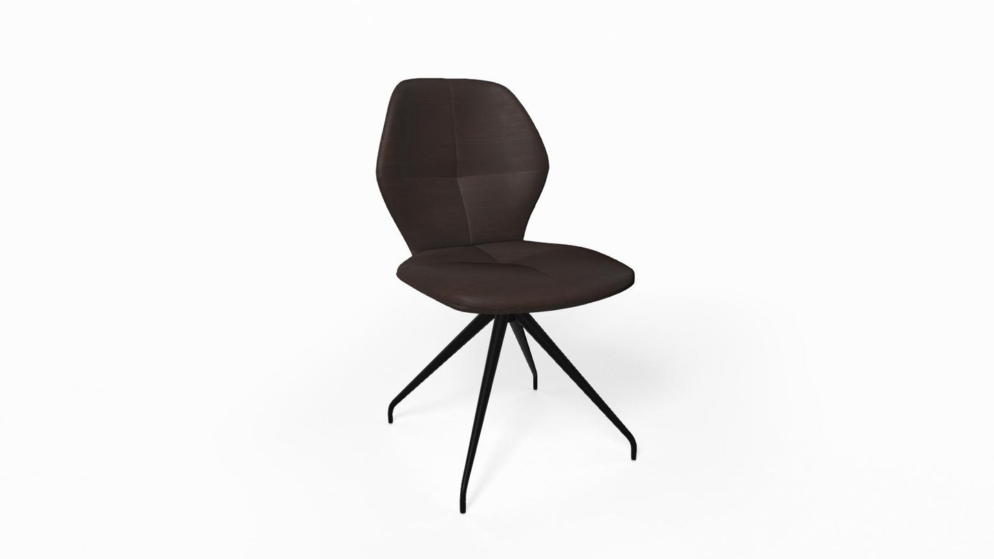Mobitec Mood #91 M0510 eetkamerstoel Genova Coffee poot zwart