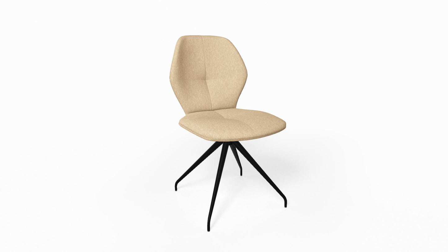 Mobitec Mood #91 M0510 eetkamerstoel Hip Hop Beige poot zwart