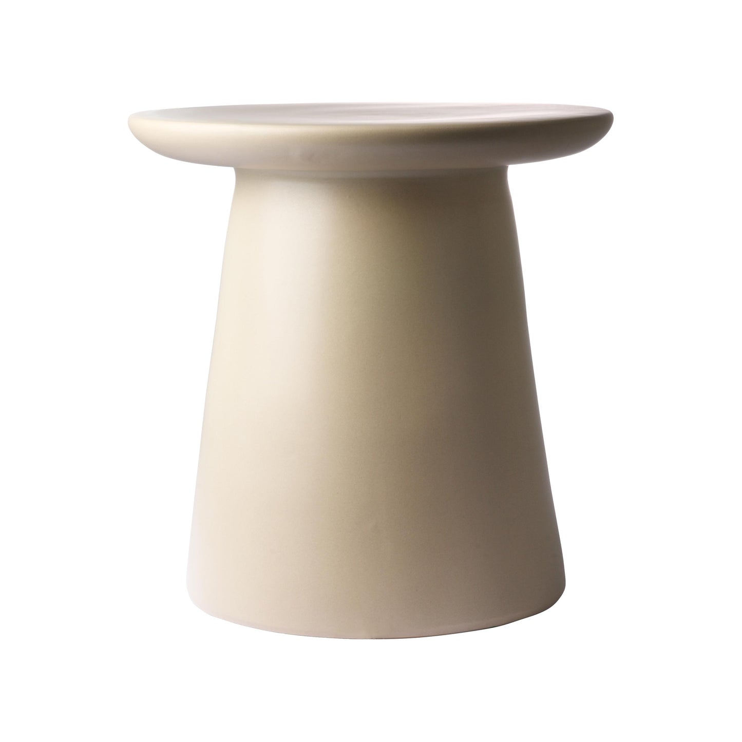 HKliving Earthenware bijzettafel cream