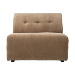 HKliving Vint bank middle Corduroy Rib Brown