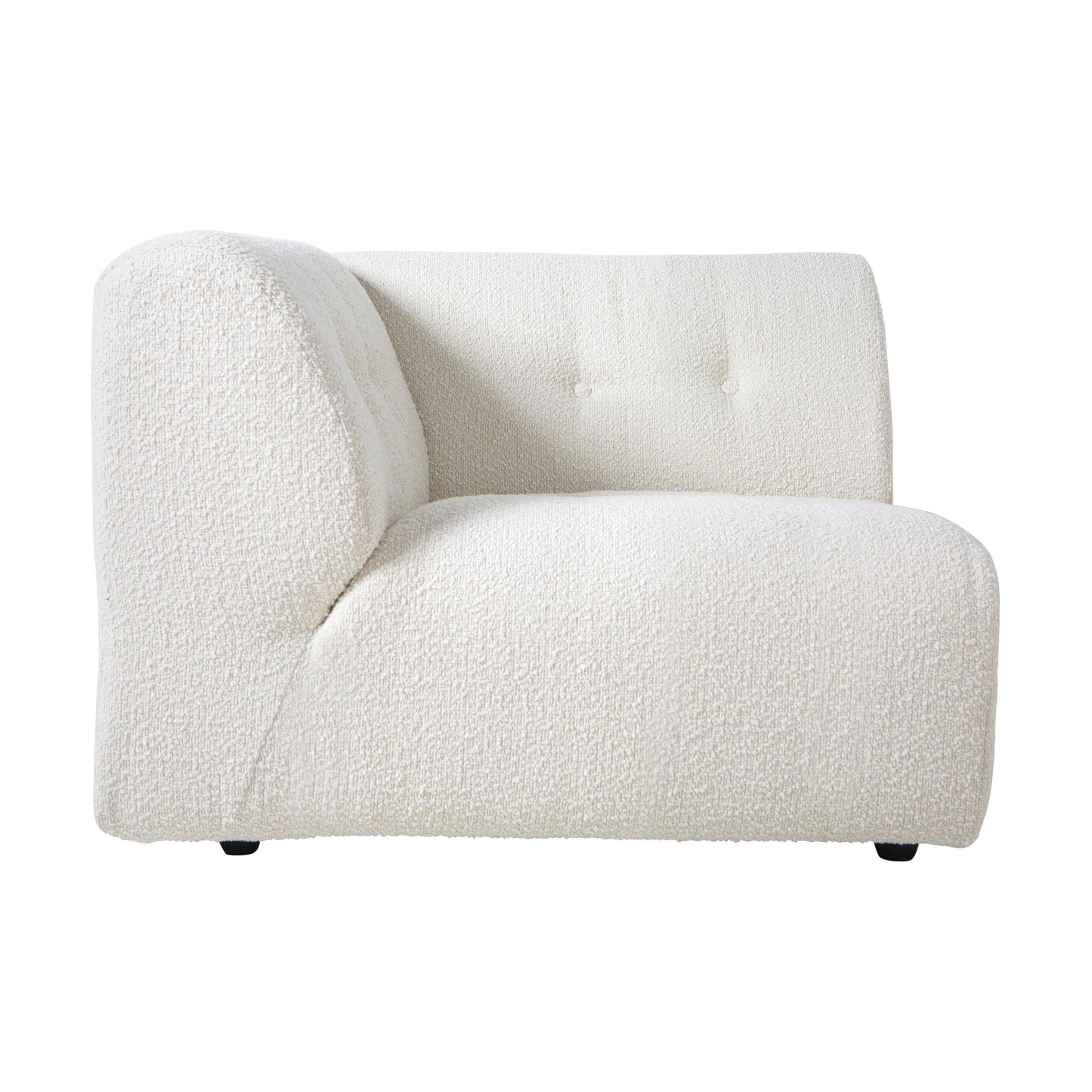HKliving Vint bank left Boucle Cream