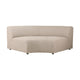 HKliving Jax bank round Boucle Taupe