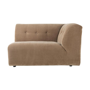 HKliving Vint bank right 1,5-seat Corduroy Rib Brown