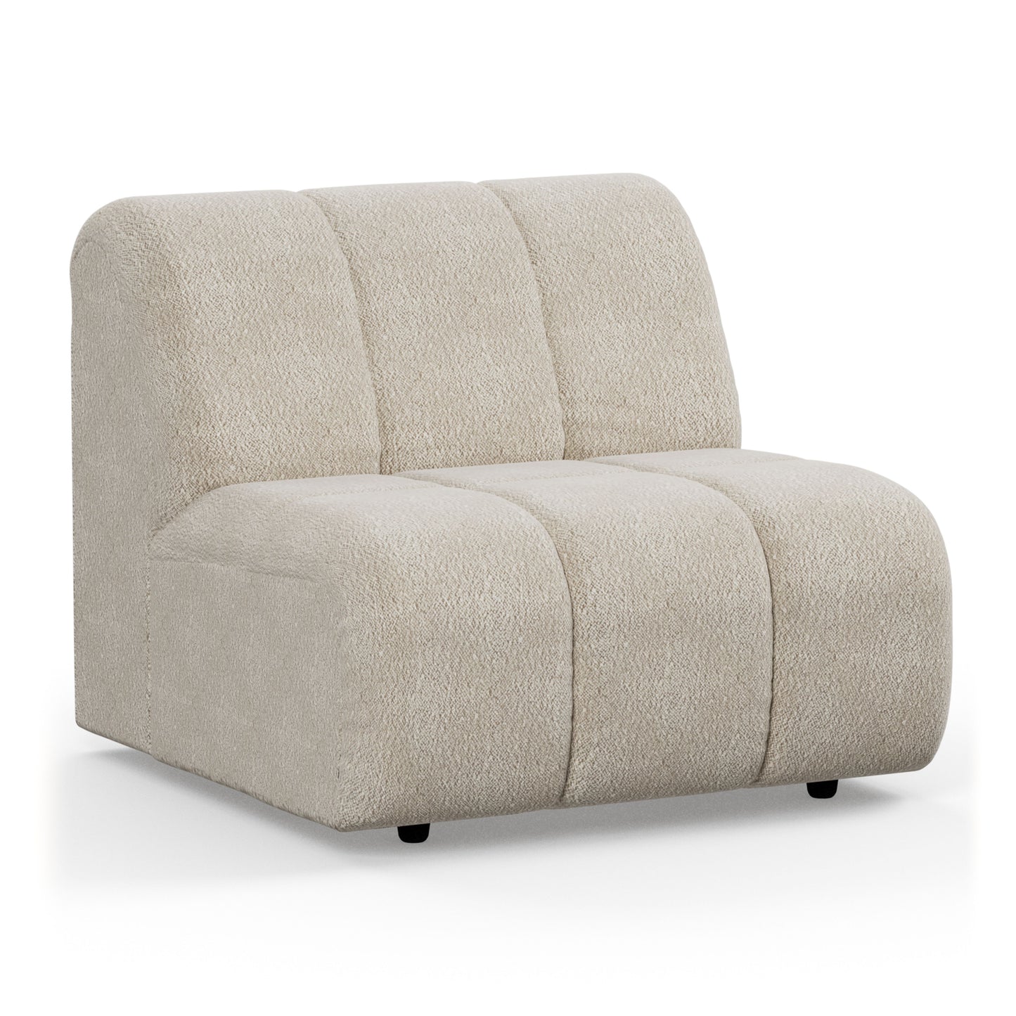 HKliving Wave bank middle Boucle Cream