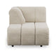 HKliving Wave bank left divan Boucle Cream