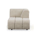 HKliving Wave bank right divan Boucle Cream