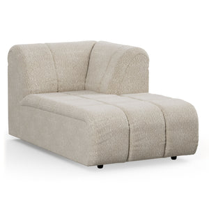 HKliving Wave bank right divan Boucle Cream