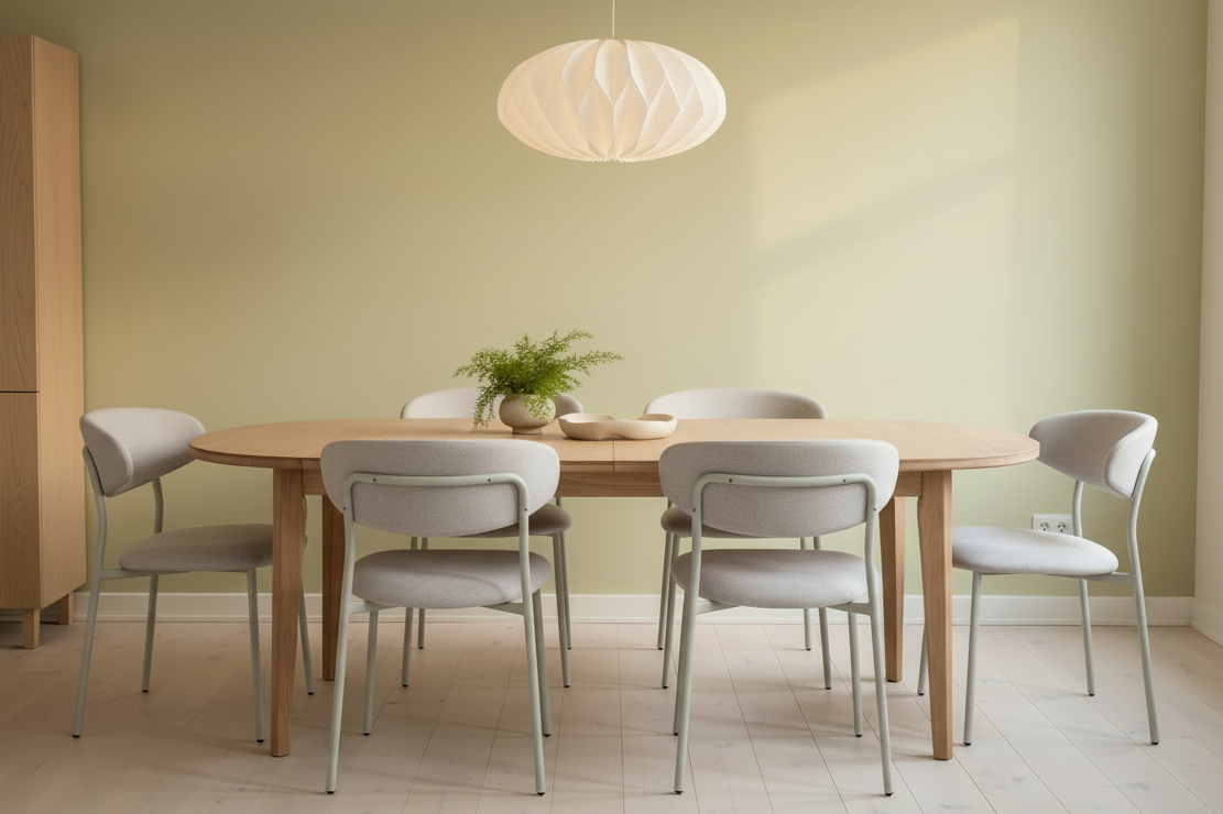 HelloChair Miyu eetkamerstoel Milan Greige poot beige