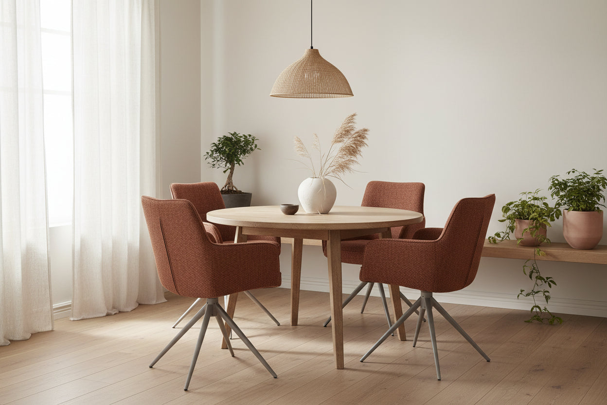 HelloChair HC10 Qube eetkamerstoel spinpoot beige Lodge Hazel